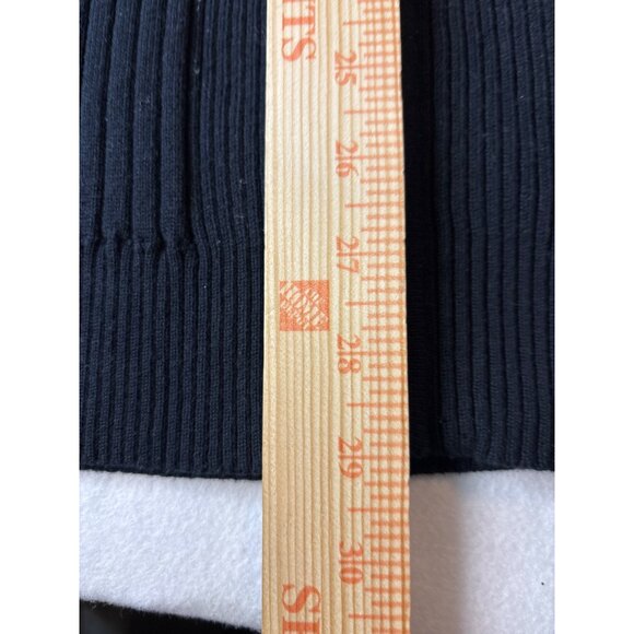 Inc Zip-Up Ribbed Knit Cardigan Sweater Size L Black - Picture 3 of 11